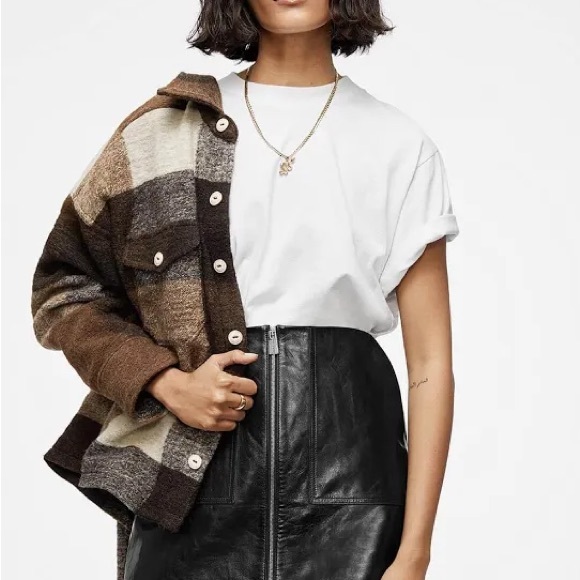 Anine Bing Sally Leather Miniskirt - Picture 2 of 11